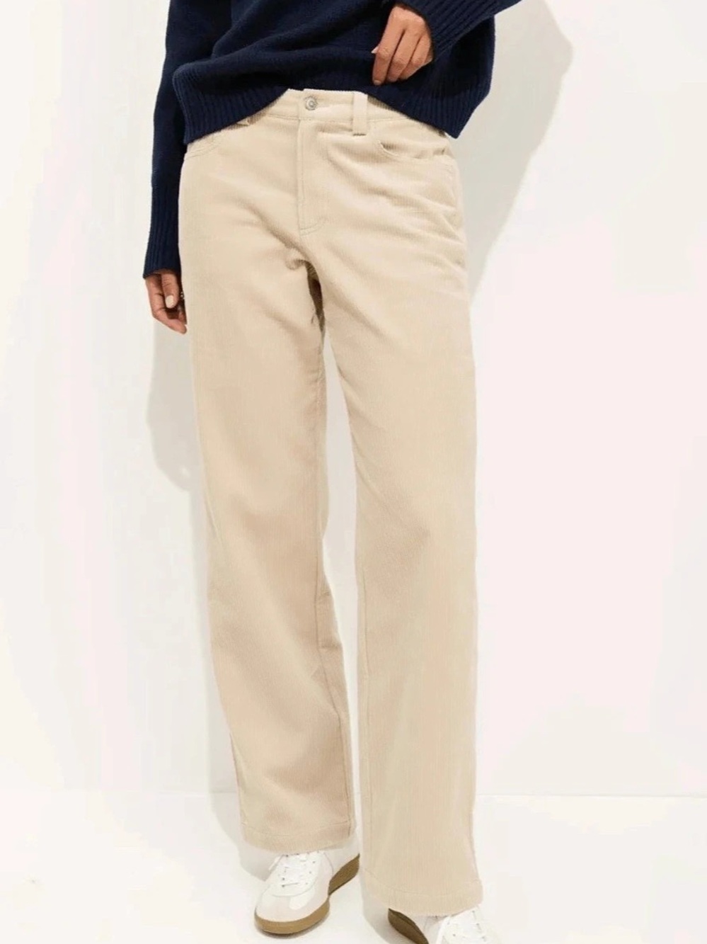 Alex Mill Camden Pant Corduroy Straight Leg Pants in Cream Size 8